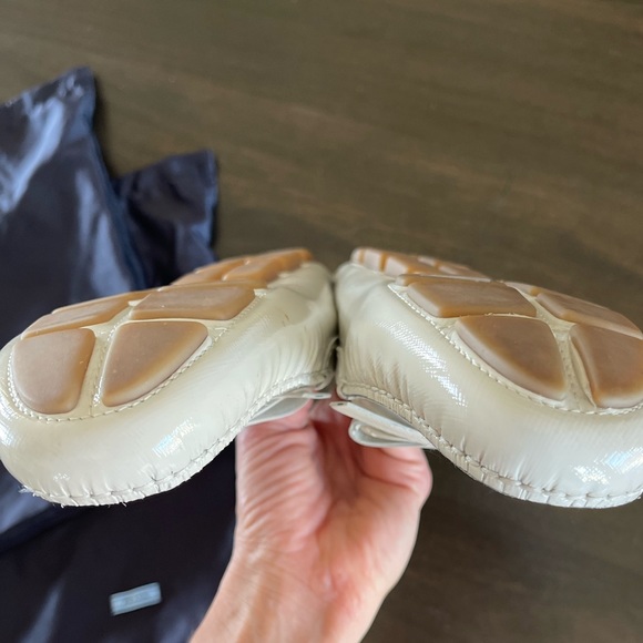 White Prada Loafers Drivers Size 38 - Picture 4 of 9